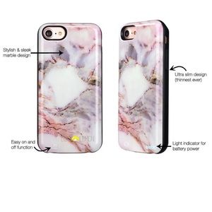 LuxyLemon pastel marble Iphone case charger XS Max